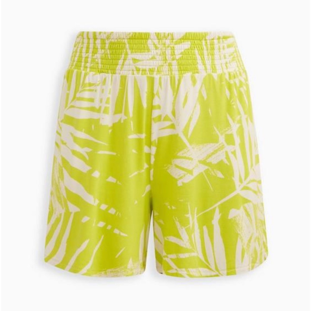 Torrid Tropical Print 5 Inch Pull-On Super Soft High-Rise Short 4/4X/26 - Picture 3 of 9